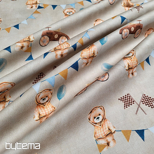 Raso di cotone per bambini stampa digitale BEARS - FACTORY
