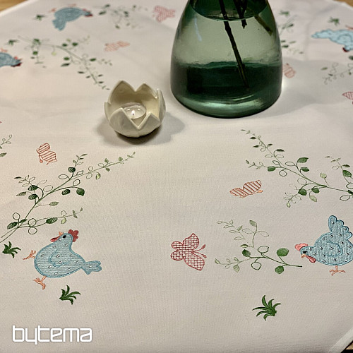 Tovaglie e sciarpe ricamate SLEPIČKY blu