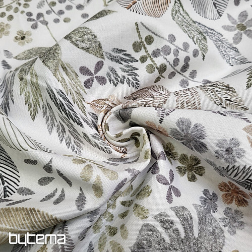 Tessuto decorativo MELIA LEAVES marrone