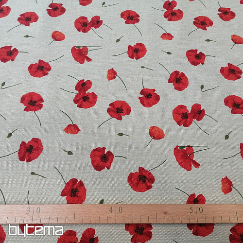 Tessuto decorativo papavero POPPY