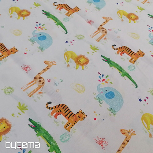 Tessuto di cotone JUNGLE DOODLE