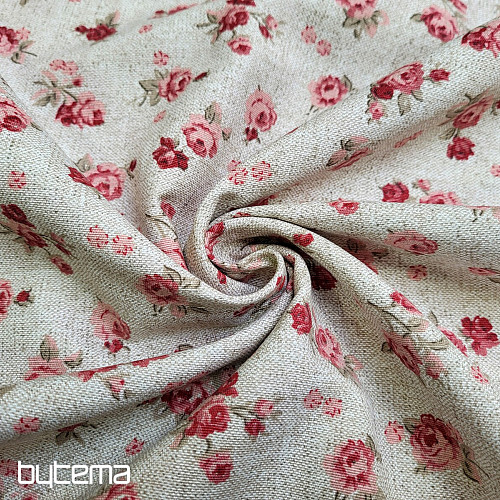 Tessuto decorativo ROSA rosso
