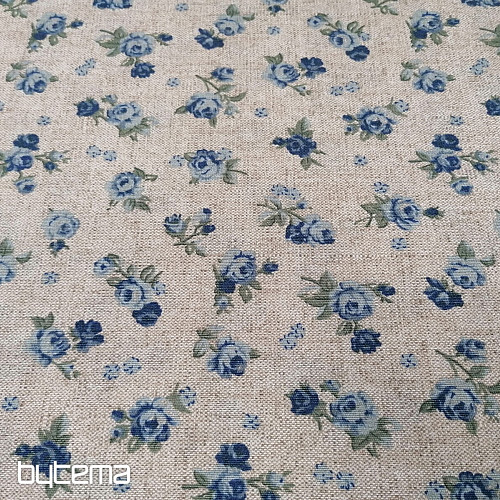 Tessuto decorativo ROSA blu