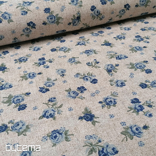 Tessuto decorativo ROSA blu