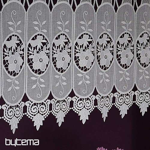 Tenda in vetro colorato ricamata 11573
