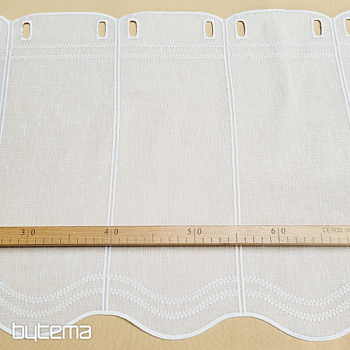 Tenda ricamata per vetrate GERSTER 11419 bianco