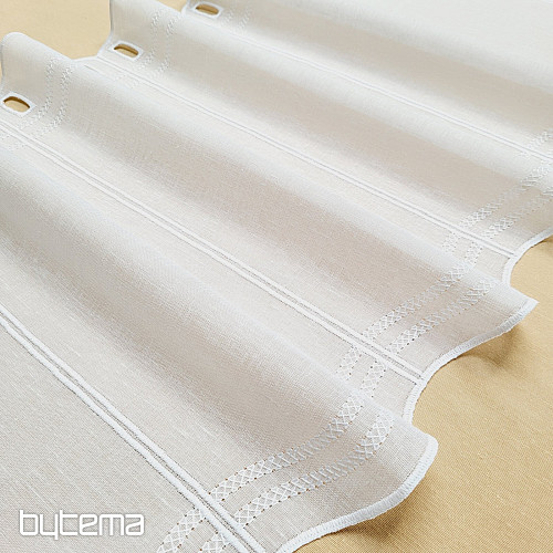 Tenda ricamata per vetrate GERSTER 11419 bianco