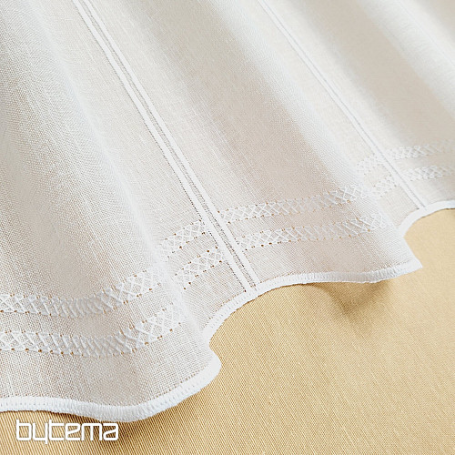 Tenda ricamata per vetrate GERSTER 11419 bianco