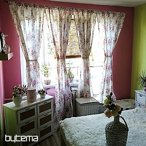 Tessuto decorativo ROSE RAKEL bianco