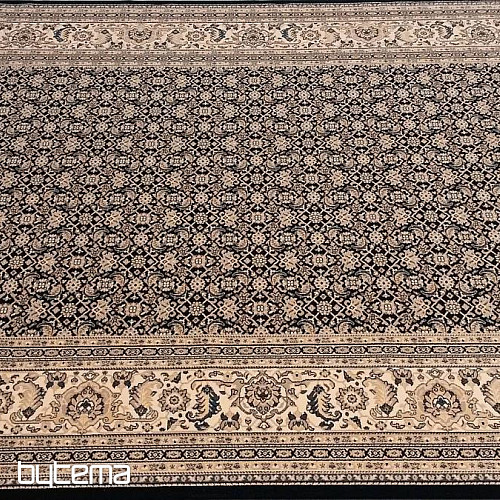 Tappeto classico in lana ORIENT blu motivo all-over