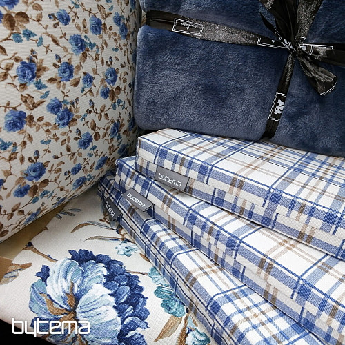tessuto arredo LAURA - piccoli fiori blu