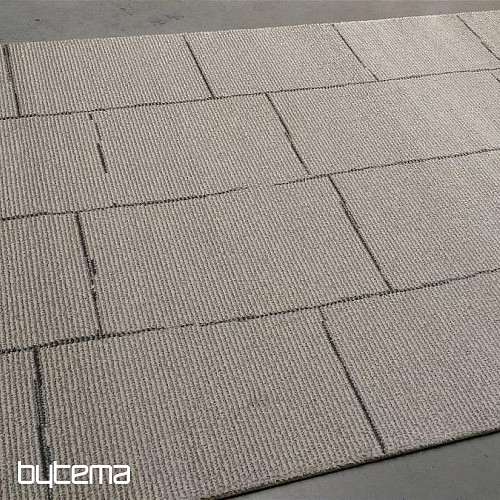 Tappeto di design in lana PERLA geo