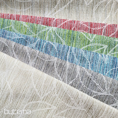 Tessuto decorativo FLORENTI foglie panna