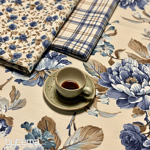 Tovaglia LAURA - fiori grandi blu