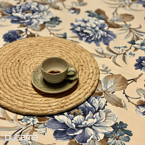 Tovaglia LAURA - fiori grandi blu