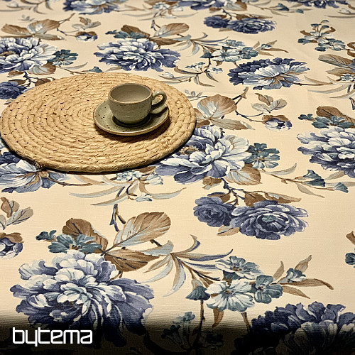 Tovaglia LAURA - fiori grandi blu