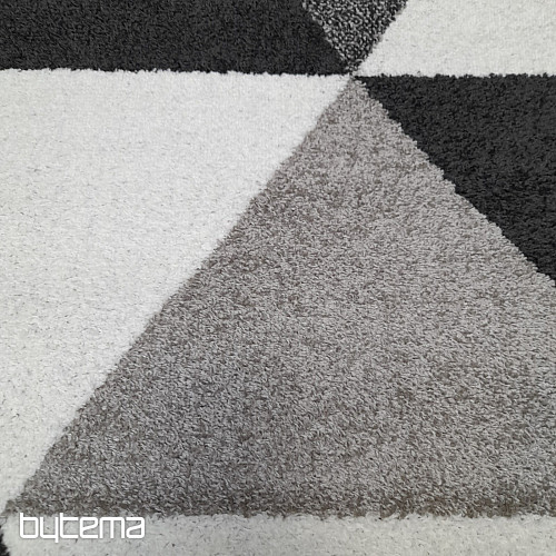 Tappeto in pezzi LOTTO triangoli nero/bianco