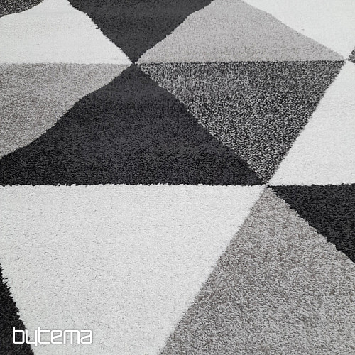 Tappeto in pezzi LOTTO triangoli nero/bianco
