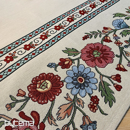 Tovaglia arazzo, sciarpa FIORI DIPINTI