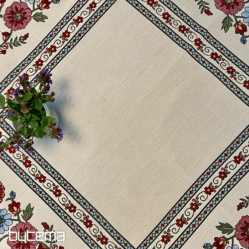 Tovaglia arazzo, sciarpa FIORI DIPINTI