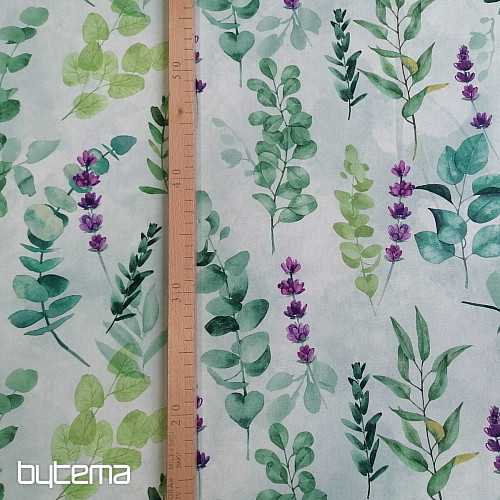 Tessuto decorativo FOGLIE verde