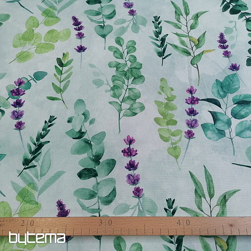 Tessuto decorativo FOGLIE verde