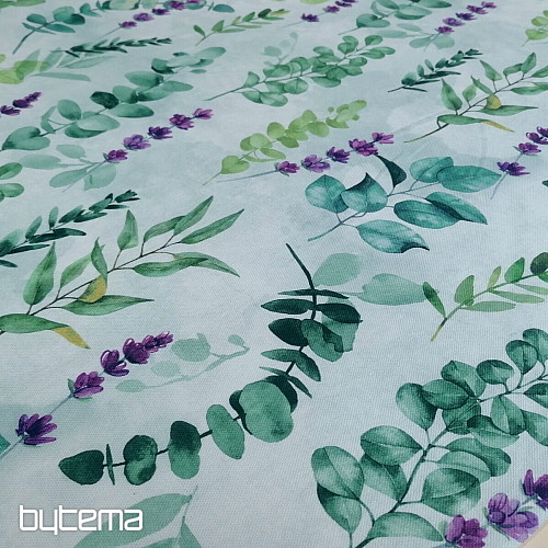 Tessuto decorativo FOGLIE verde