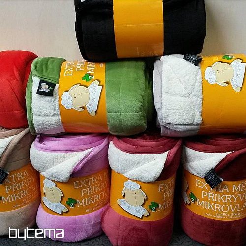 Coperta in microfibra EXTRA SOFT PECORA cucitura HALLOWN