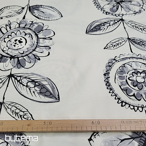 Tessuto decorativo FLORIDA fiore grande