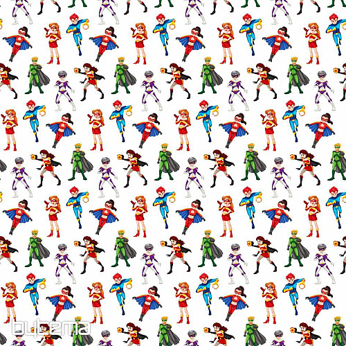 Raso di cotone per bambini ACTION HEROES digitale