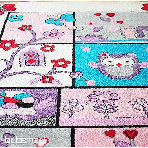 Tappeto per bambini ANIMALS crema