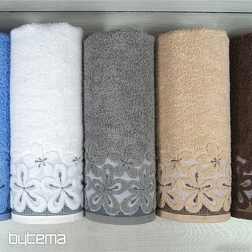 Asciugamano di lusso e telo da bagno BELLA bianco