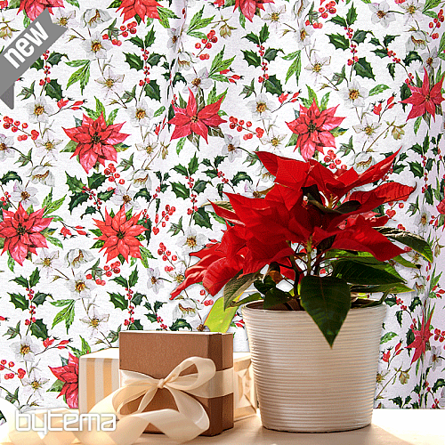 Tessuto decorativo COLMAR stella di Natale 401