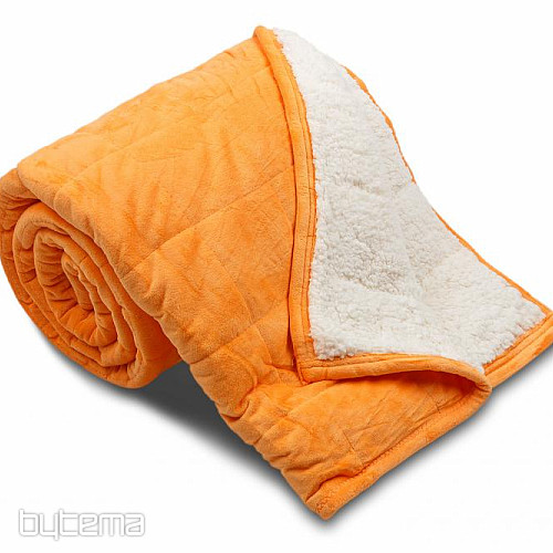 coperta in microfibra EXTRA SOFT punto PECORA arancione