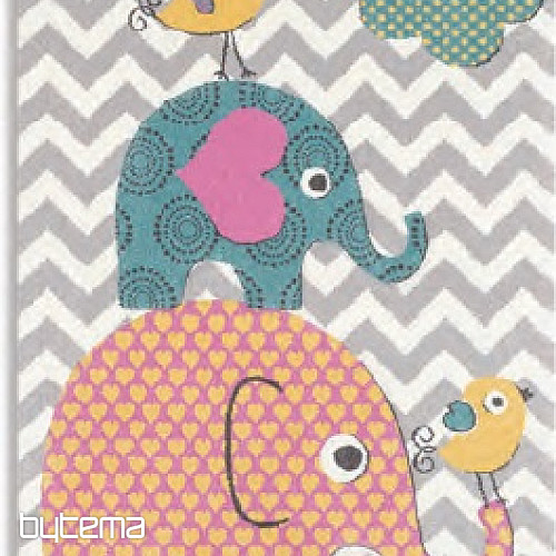 Tappeto per bambini PASTEL Elefanti