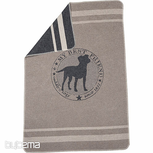 Coperta in cotone DF per cani BEST FRIEND tm. grigio