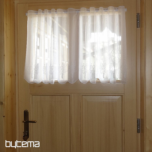 Tenda ricamata per vetrata 11646 bianco