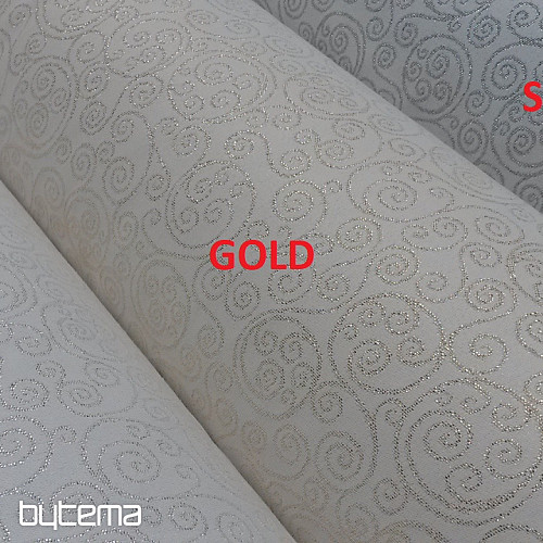 Tessuto decorativo jacquard FLASH ornamento oro