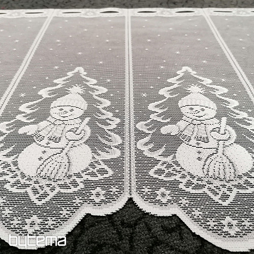 Tenda jacquard NATALIZIA per la vetrata PUPAZZO DI NEVE