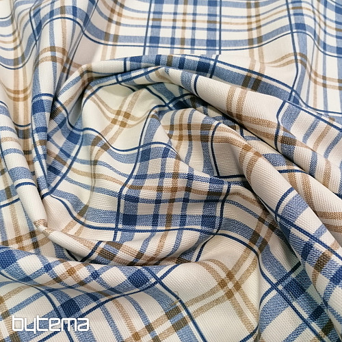 tessuto decorativo LAURA - quadri blu