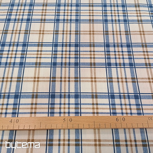 tessuto decorativo LAURA - quadri blu