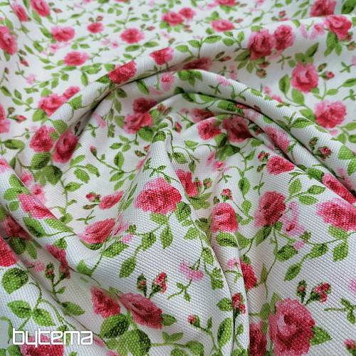 tessuto arredo LAURA - piccoli fiori rosa