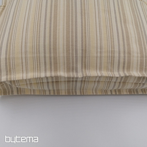 Fodera per cuscino a righe beige