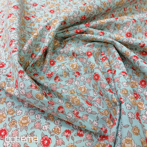 Tessuto di cotone SARINA fiori blu
