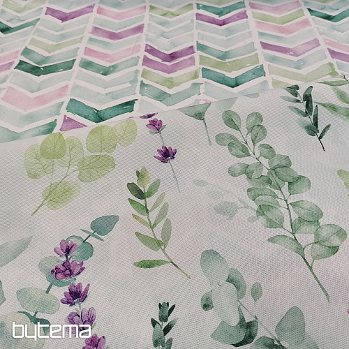 Tessuto decorativo FOGLIE verde