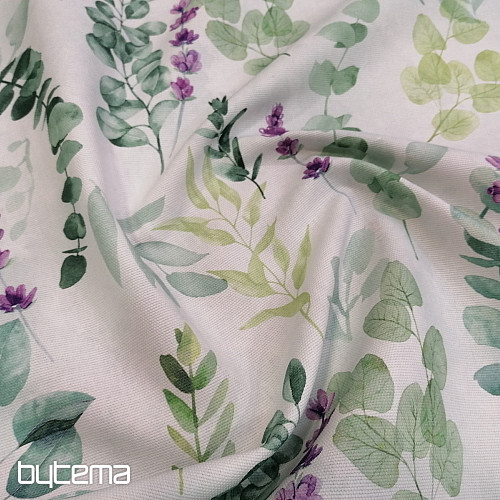Tessuto decorativo FOGLIE verde