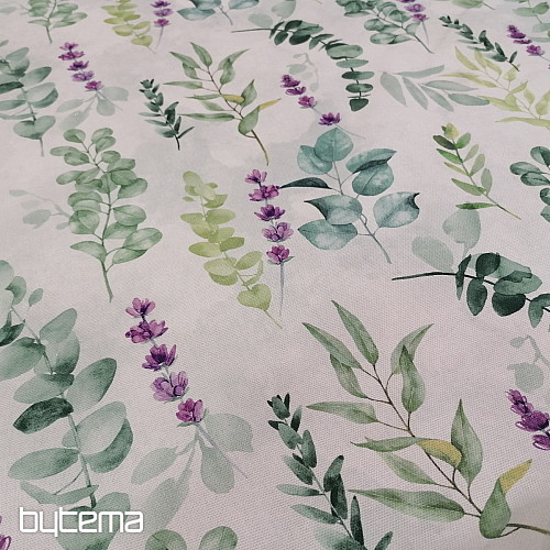 Tessuto decorativo FOGLIE verde