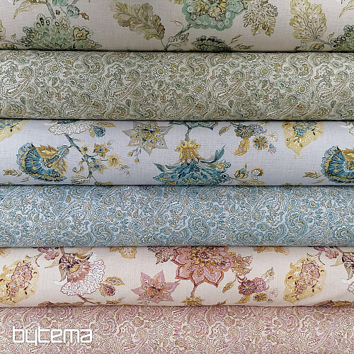 Tessuto decorativo FIORI blu