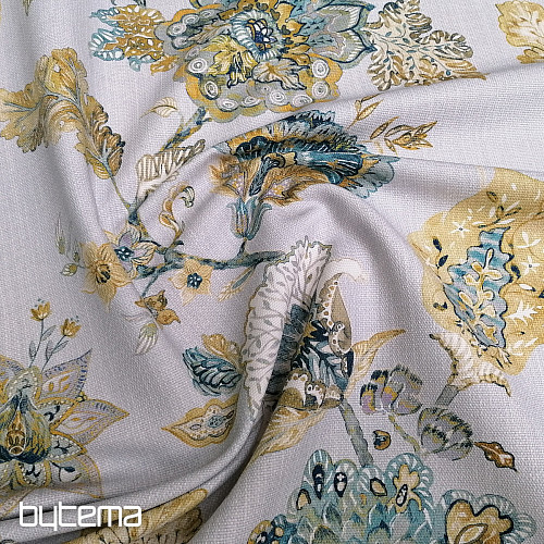 Tessuto decorativo FIORI blu