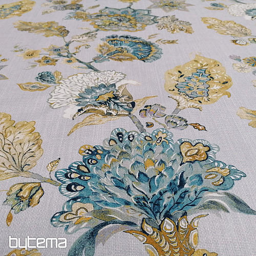 Tessuto decorativo FIORI blu